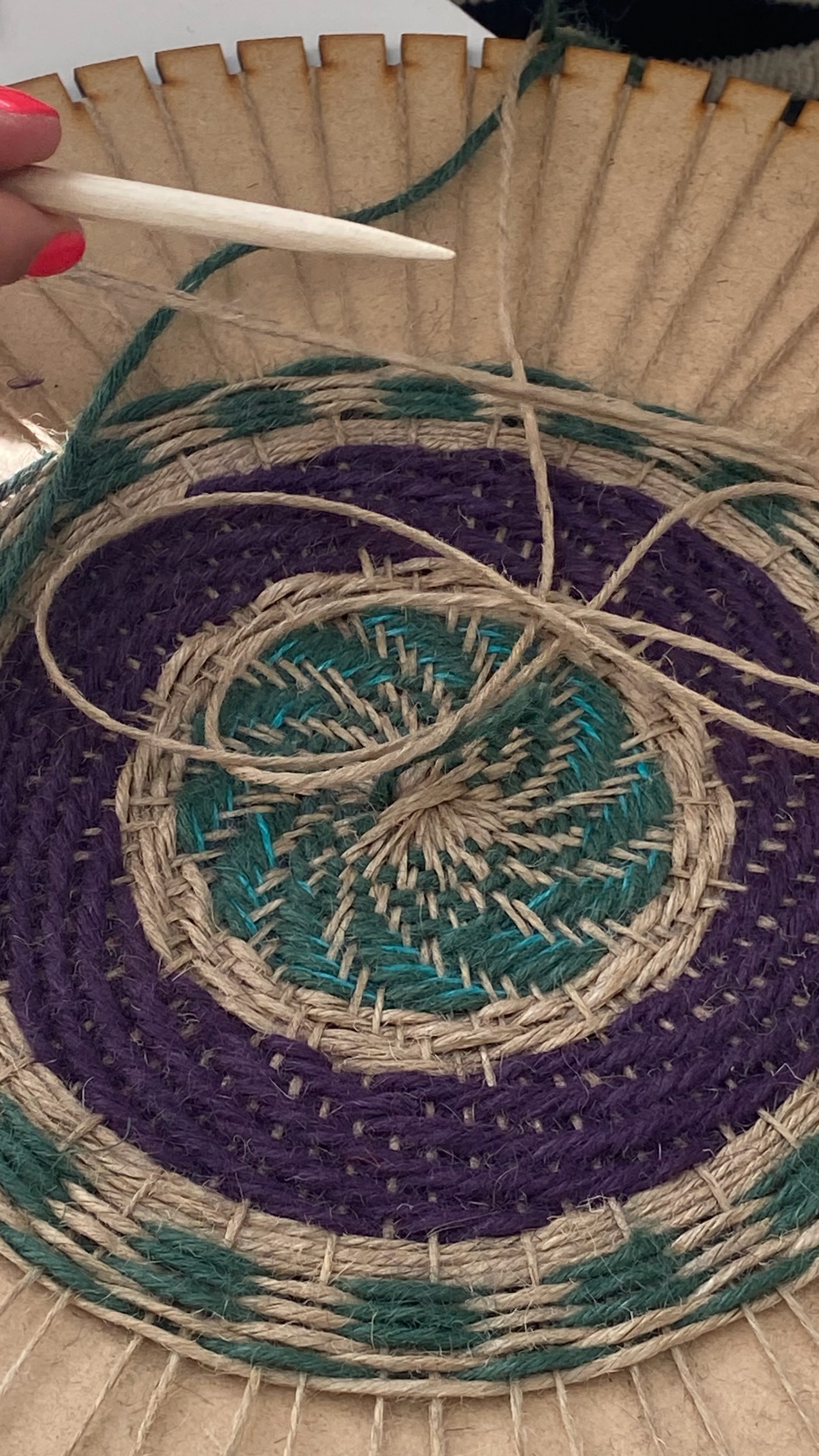 Telar circular artesanal